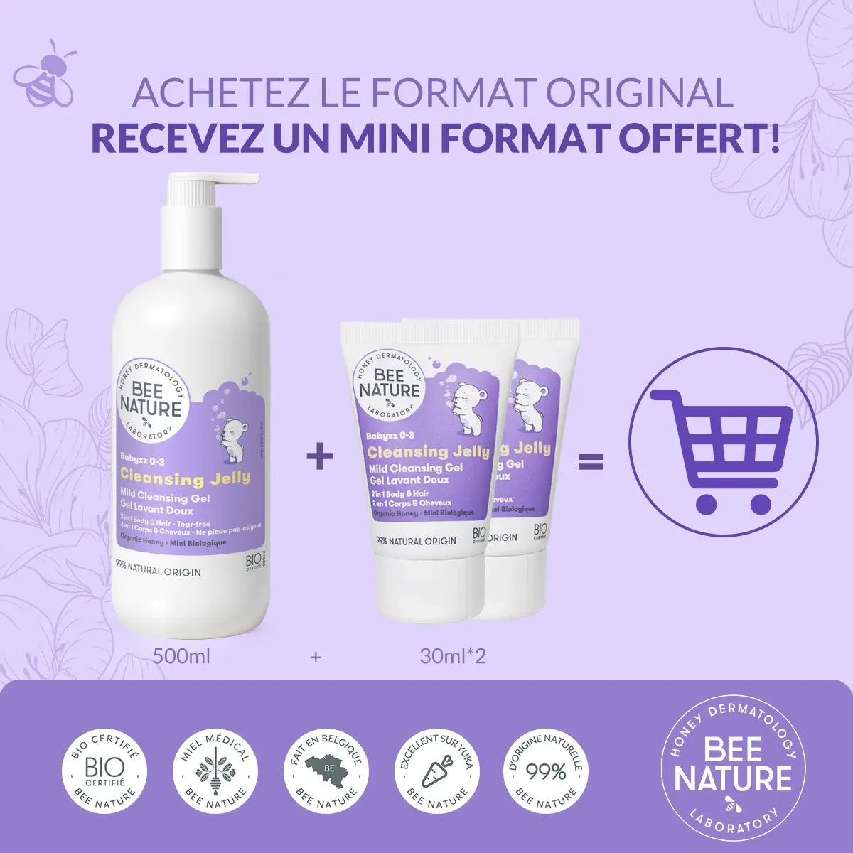 Gel Lavant Doux Pour Bébé- 2 en 1 CLEANSING JELLY - Babyzz