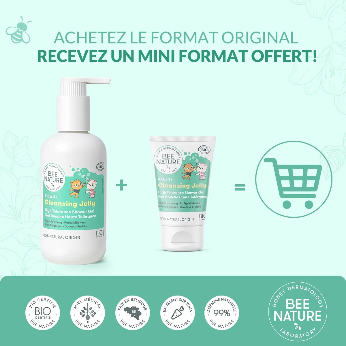 Gel Douche Haute Tolérance pour Enfants - CLEANSING JELLY 200ml - Kidzz