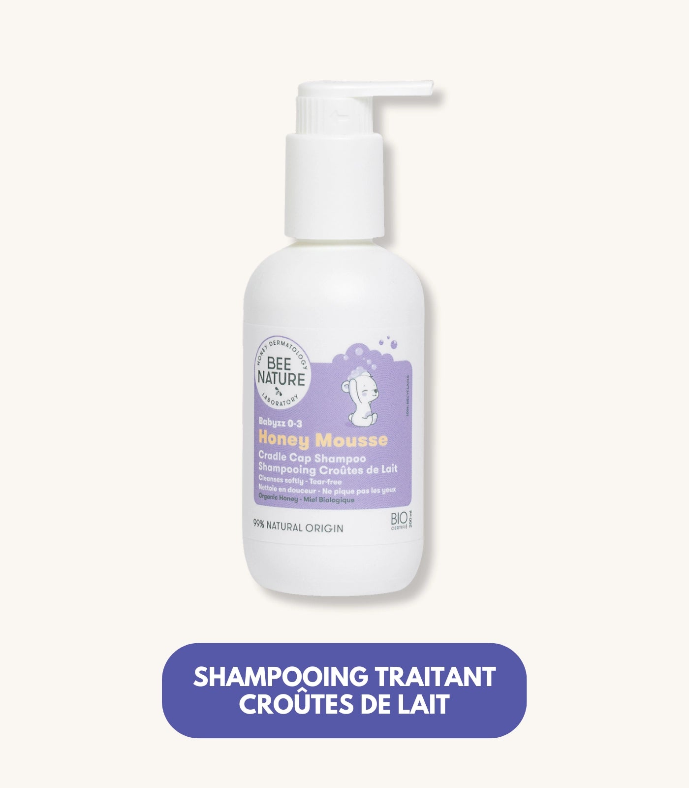 Shampoing Traitant Croûtes de Lait - HONEY MOUSSE - Babyzz